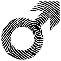 Male symbol fingerprint