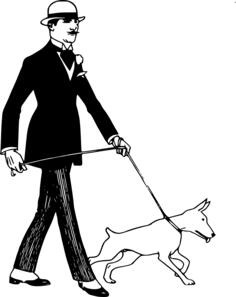 Dog and man