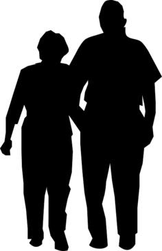 Strolling couple