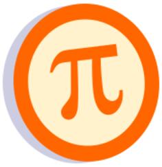 Pi symbol in a circle