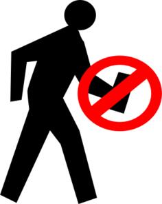No smartphone walking