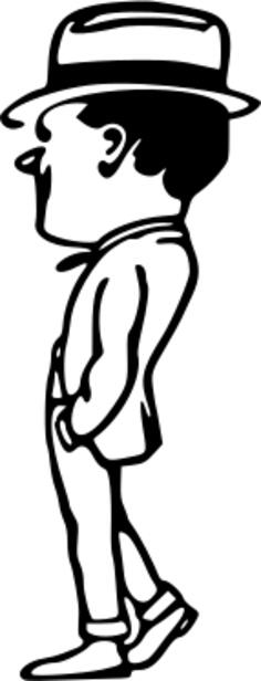 Retro man walking