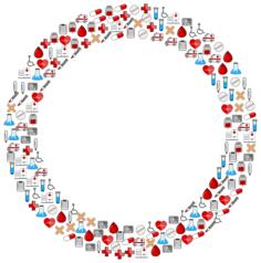 Medical icons circle image