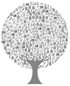 Medical icons grayscale