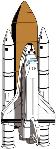 Space shuttle vector illustration