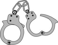Simple gray handcuffs