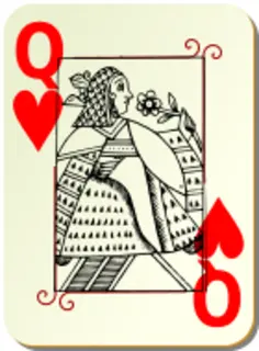 Queen of hearts card