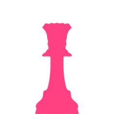 Pink chess piece
