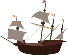 European vintage ship