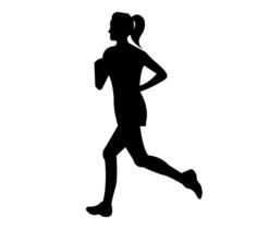Woman running image