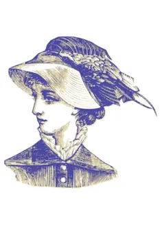 Elegant woman drawing