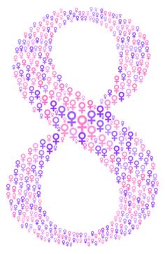Female symbols in number eight
