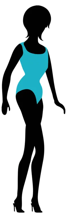 Woman in bikini silhouette