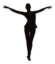 Stretching ballerina image