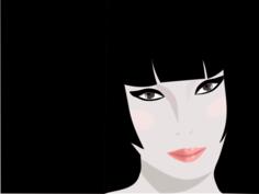 Girl's face anime