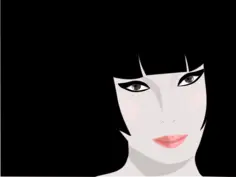 Girl's face anime