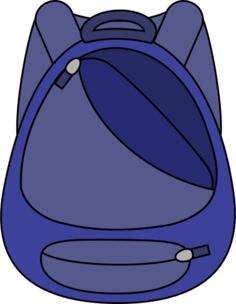 Blue school bag