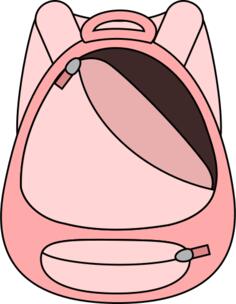 Pink school bag