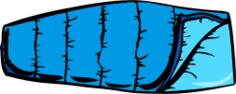 Blue sleeping bag