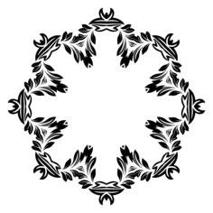 Round flowery motif
