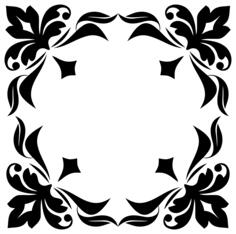 Ornamental square frame