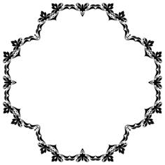 Ornamental flowery frame