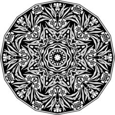 Black and white flowery pattern
