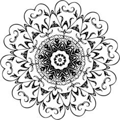 Circular floral ornament