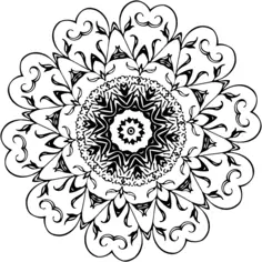 Circular floral ornament