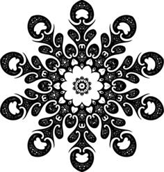 Circular ornament silhouette image