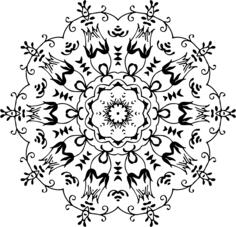 Flourish round design image