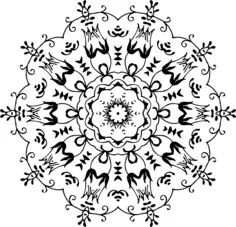 Flourish round design image