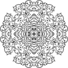 Circular branches ornament