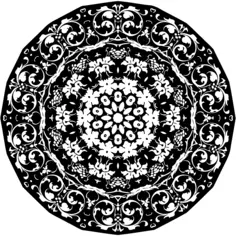 Black and white flowery image