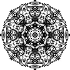 Round abstract ornament