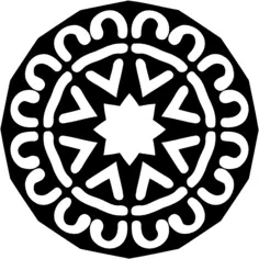 Circular ornament silhouette