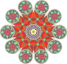 Colorful circular ornament