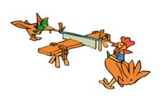 Birds sawing