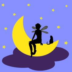 Fairy on the moon