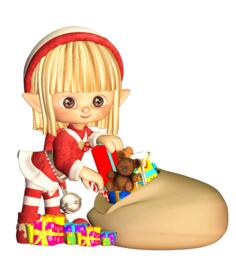 Christmas elf drawing