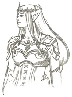 Elf princess sketch
