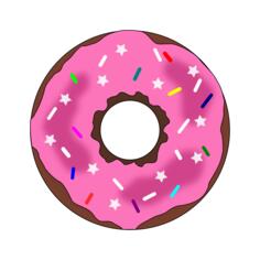 Stars and sprinkles donut