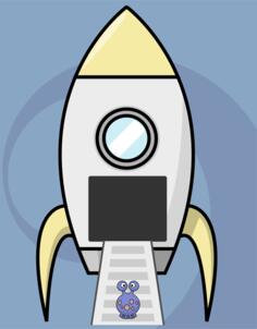 Alien rocket animation
