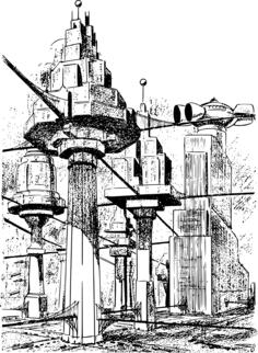 Retro sci-fi City