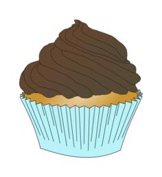 Chocolate frosting cupcake
