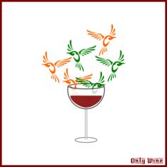 Wine with birds