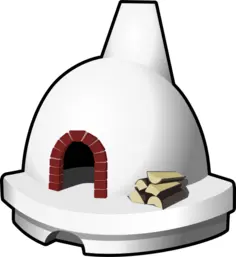 Oven with woods