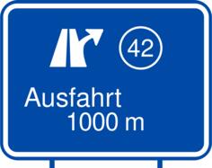 German highway exit