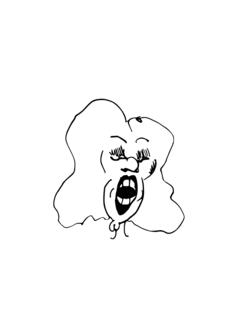 Cartoon sketch head
