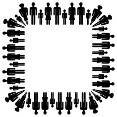 Stick figures frame